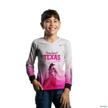 Camisa Agro Feminina BRK Texas Girl Branca com Proteção UV50+ -  Gênero: Infantil Tamanho: Infantil G2