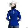 Camisa Agro BRK Mescla Azul Petróleo com Proteção UV50+ -  Gênero: Feminino Tamanho: Baby Look G1