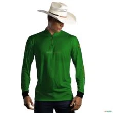Camiseta Agro Básica BRK Verde com Proteção UV50+ -  Gênero: Masculino Tamanho: G