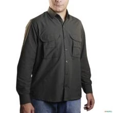 Camisa Work BRK com Proteção UV50+ - Chumbo -  Gênero: Masculino Tamanho: G1
