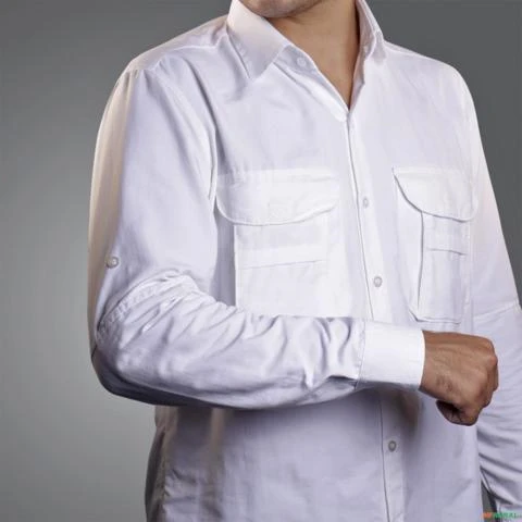 Camisa Work BRK com Proteção UV50+ - Branca -  Gênero: Masculino Tamanho: G1