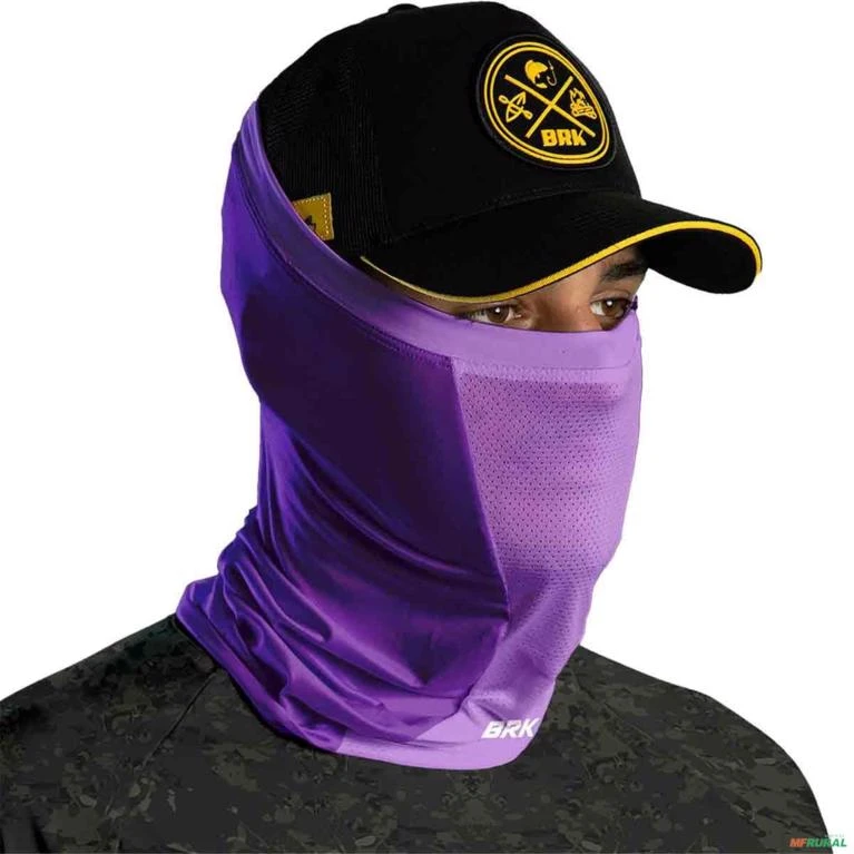 Bandana Black Mask Brk Roxo Liso Proteção UV50+