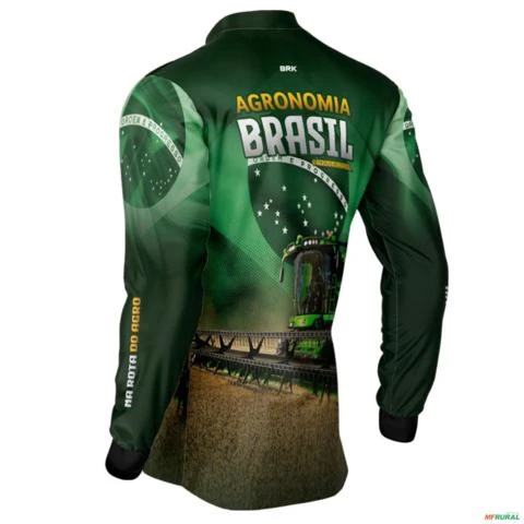 Camisa Agro BRK Agronomia Brasil com Proteção UV50+ -  Gênero: Masculino Tamanho: P