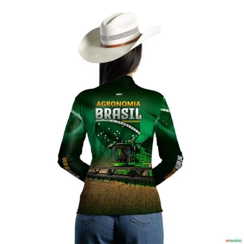Camisa Agro BRK Agronomia Brasil com Proteção UV50+ -  Gênero: Feminino Tamanho: Baby Look PP
