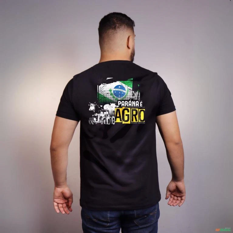 Camiseta Casual BRK Paraná é Agro em Algodão Egípcio -  Tamanho: G1