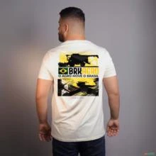 Camiseta Casual BRK O Agro Move o Brasil em Algodão Egípcio -  Cor: Branco Tamanho: PP