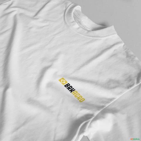 Camiseta Casual BRK O Agro Move o Brasil em Algodão Egípcio -  Cor: Branco Tamanho: GG