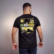 Camiseta Casual BRK O Agro Move o Brasil em Algodão Egípcio -  Cor: Preto Tamanho: P