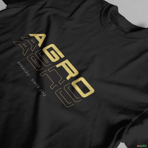Camiseta Casual Agro BRK Agro Preta em Algodão Egípcio -  Tamanho: G1