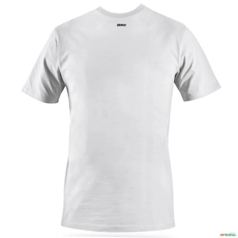 Camiseta Agro BRK Bandeira Brasil em Algodão Egípcio -  Cor: Branco Tamanho: P