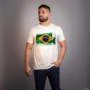 Camiseta Agro BRK Bandeira Brasil em Algodão Egípcio -  Cor: Branco Tamanho: G1