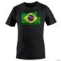 Camiseta Agro BRK Bandeira Brasil em Algodão Egípcio -  Cor: Preto Tamanho: P