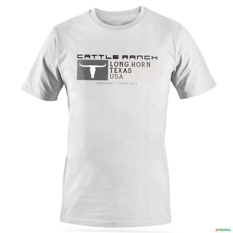 Camiseta Agro BRK Cattleranch Cinza em Algodão Egípcio -  Tamanho: P