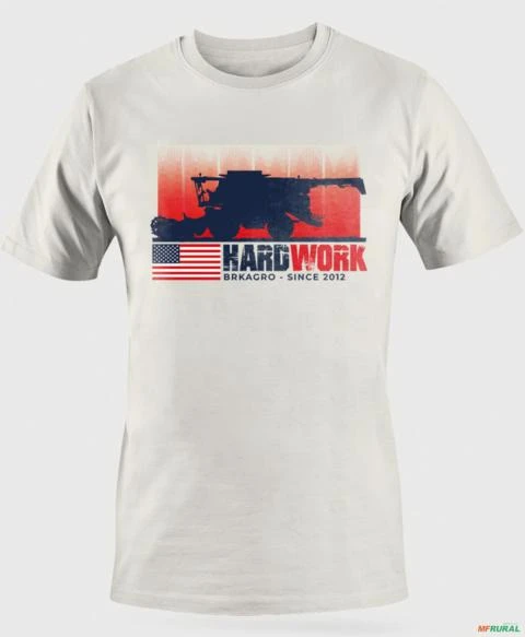 Camiseta Casual Agro BRK Hard Work em Algodão Egípcio -  Tamanho: G1
