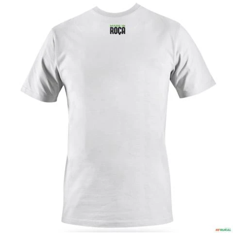 Camiseta Casual Agro BRK Made In Roça em Algodão Egípcio -  Cor: Branco Tamanho: G1