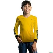 Camisa Agro BRK NH Clean Amarela com UV50 + -  Gênero: Infantil Tamanho: Infantil G2