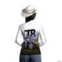 Camisa Agro BRK Trator T8 Branca com Proteção UV50+ -  Gênero: Feminino Tamanho: Baby Look PP