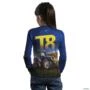 Camisa Agro BRK Trator T8 Azul com Proteção UV50+ -  Gênero: Infantil Tamanho: Infantil G2