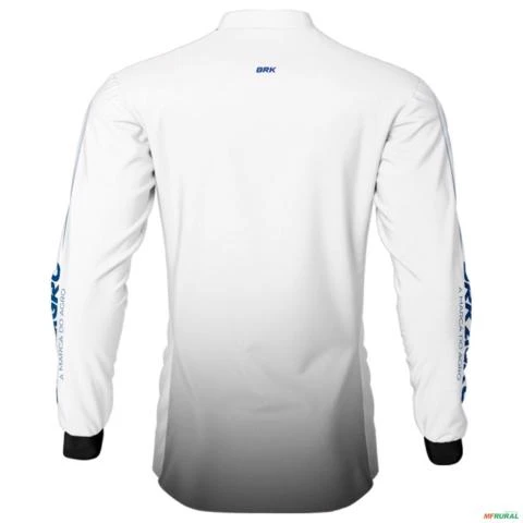 Kit 2 Camisas Básicas Azul e Branca Brk Agro com Proteção UV50+