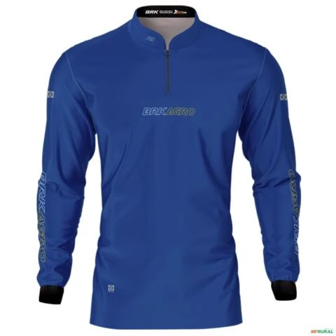 Kit 2 Camisas Básicas Azul e Preta Brk Agro com Proteção UV50+