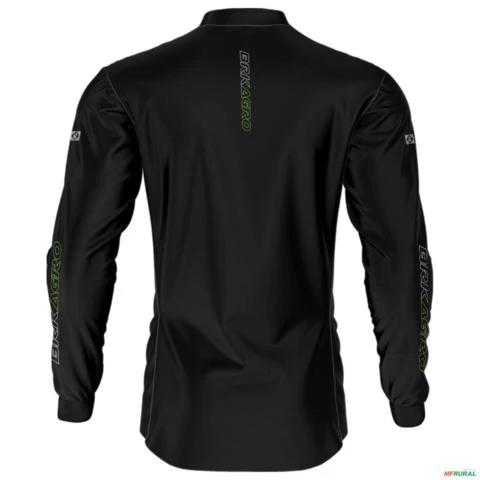 Kit 2 Camisas Básicas Preta e Marrom Brk Agro com Proteção UV50+
