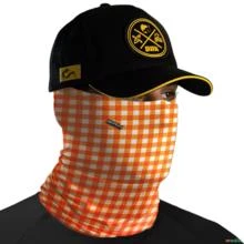 Bandana Tubeneck Brk Agro Xadrez Laranja Proteção UV50+