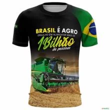 Camiseta Agro BRK Agro é Bilhão com UV50  - Tamanho: Infantil M