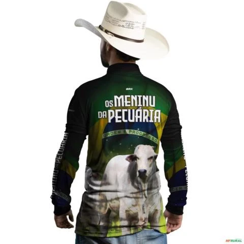 Camisa Agro BRK Os Meninu da Pecuária com UV50  - Tamanho: Masculino PP