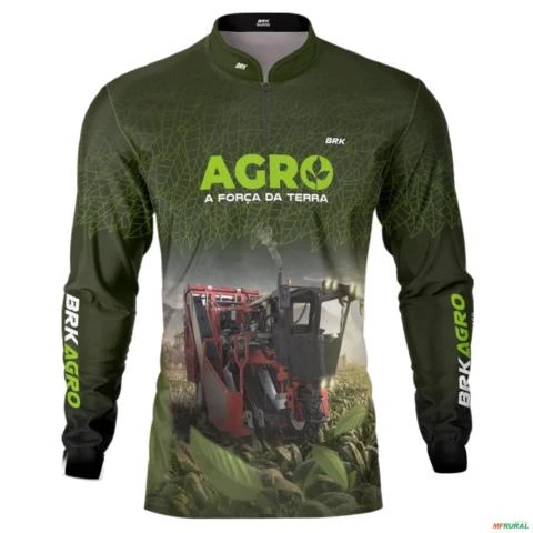 Camisa Agro BRK Plantação de Tabaco Força da Terra com UV50  - Tamanho: Masculino G