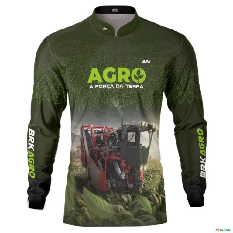 Camisa Agro BRK Plantação de Tabaco Força da Terra com UV50  - Tamanho: Masculino G