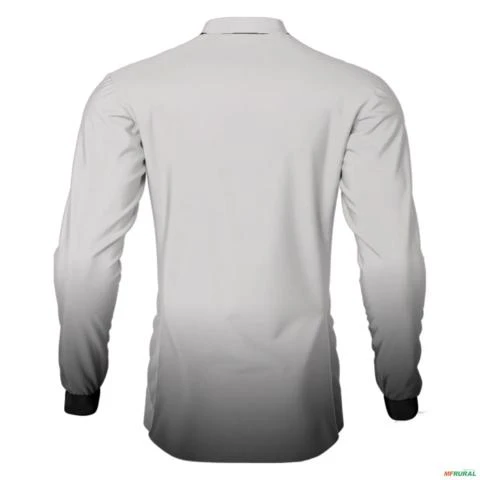 Camisa Casual BRK Unissex Basic Cinza Claro com UV50  - Tamanho: Masculino XG