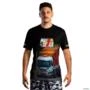 Camiseta de Caminhão BRK Só Para Loucos Máfia do Ceasa com UV50  - Tamanho: Masculino GG