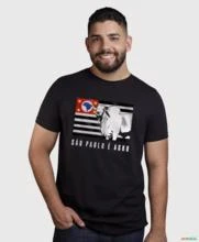 Camiseta BRK Agro 'São Paulo é Agro Nelore' Algodão Egípcio -  Cor: Preto Tamanho: G1