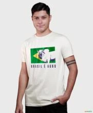 Camiseta BRK Agro 'Brasil é Agro Nelore' Algodão Egípcio -  Tamanho: GG
