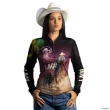 Camisa Agro Feminina BRK Prova do Laço Xadrez com UV50+ -  Gênero: Feminino Tamanho: Baby Look P