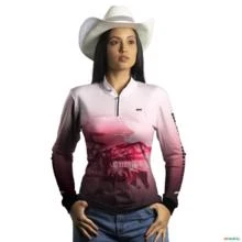 Camisa Agro Feminina BRK Clara Mangalarga Marchador com UV50+ -  Gênero: Feminino Tamanho: Baby Look P