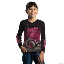 Camisa Agro BRK Agro Girl Power Rosa com Proteção UV50+ -  Gênero: Infantil Tamanho: Infantil PP