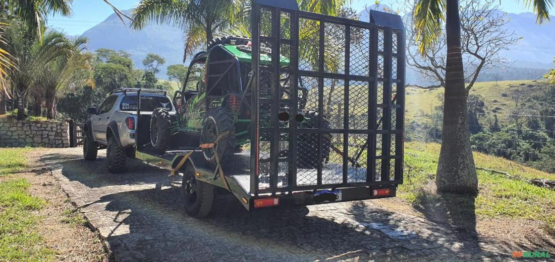 carreta carretinha prancha com rampa fazendinha transporta tudo moto carro utv agricola maquinas