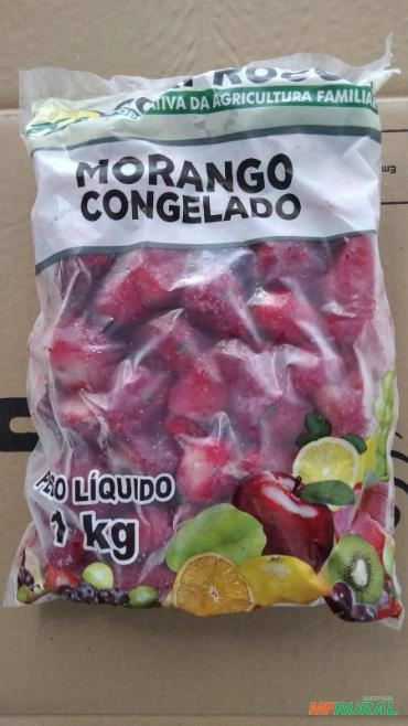 Morango Fruta Congelado Imagem Morango Fruta Congelado