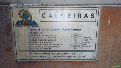 CALDEIRA A VAPOR - SECAMAQ