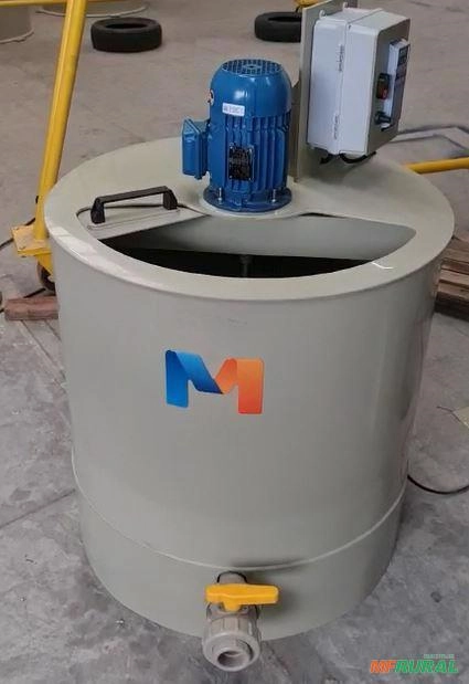Imagem Misturador / Agitador - Tanque Polipropileno + Agitador Industrial 300L - NOVO Imagem Misturador / Agitador - Tanque Polipropileno + Agitador Industrial 300L - NOVO