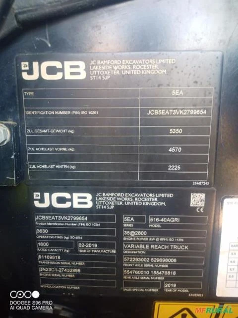 Manipulador Telescópico JCB 516-40 AGRI