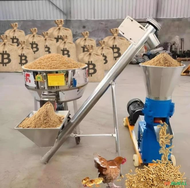 Fábrica de 200kg/hr de rações peletizadas Imagem Fábrica de 200kg/hr de rações peletizadas