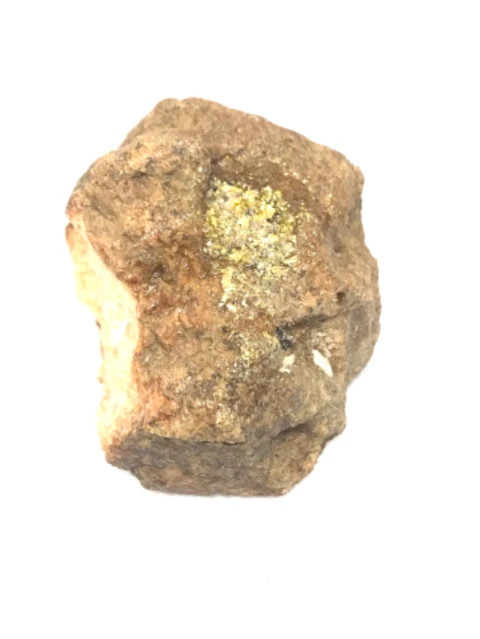 Pedra bruta com ouro incrustado