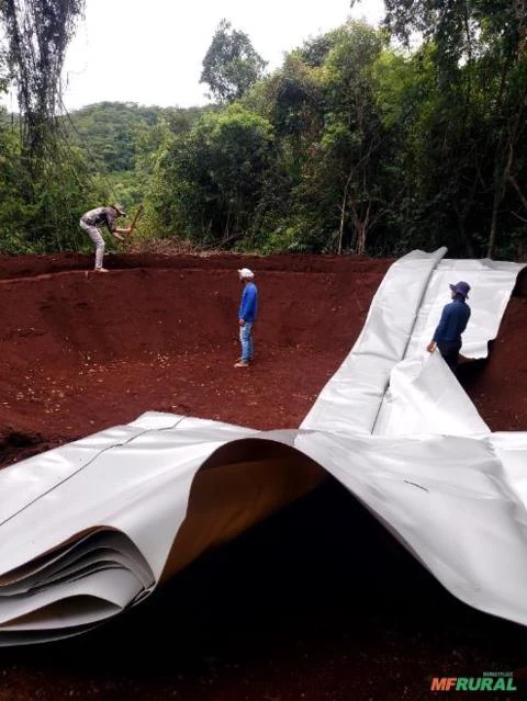 LONA GEOMEMBRANA PEAD BRANCA 1,2 MM PARA LAGOS, TANQUES, PISCINAS E CONSTRUÇÕES