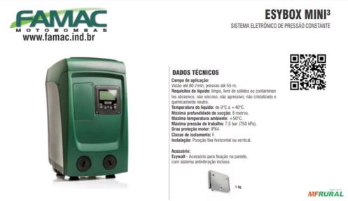 Imagem Bomba FAMAC Pressurizador Inversor ESYBOX MINI 1CV -  Voltagem: MONOF. 127V Imagem Bomba FAMAC Pressurizador Inversor ESYBOX MINI 1CV -  Voltagem: MONOF. 127V