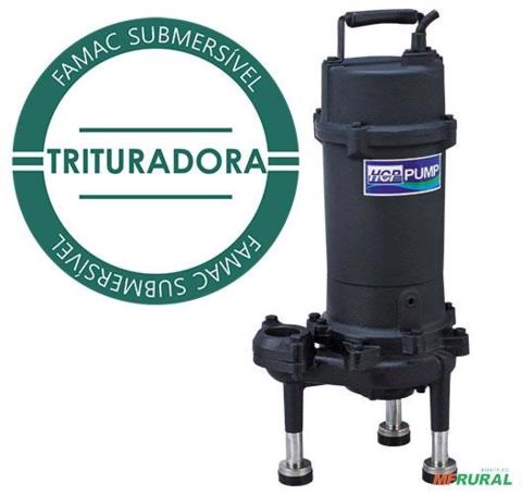 Bomba FAMAC Submersivel Trituradora 32GF21.0 109MM 1,3CV -  Voltagem: TRIF. 380V. Imagem Bomba FAMAC Submersivel Trituradora 32GF21.0 109MM 1,3CV -  Voltagem: TRIF. 380V.