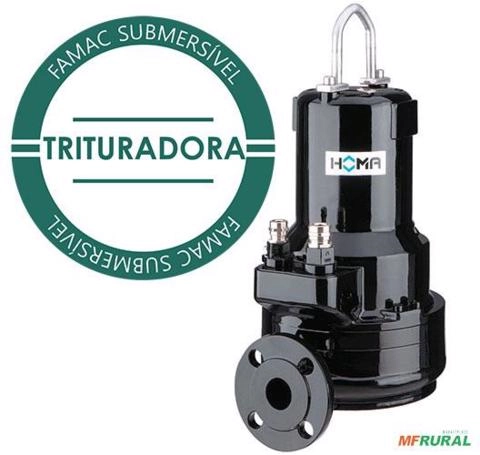 Bomba FAMAC Submersivel Trituradora GRP118/3 195MM 13,1CV - Voltagem: TRIF. 220V. Imagem Bomba FAMAC Submersivel Trituradora GRP118/3 195MM 13,1CV - Voltagem: TRIF. 220V.
