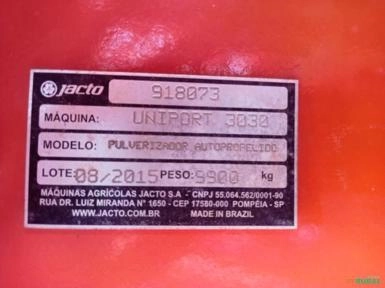 Imagem Pulverizador Jacto 3030 Ano 2015 Imagem Pulverizador Jacto 3030 Ano 2015