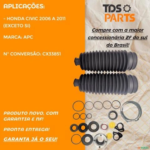 Reparo Caixa De Direção Hidráulica Honda Civic 2006 A 2011 Caixa Showa